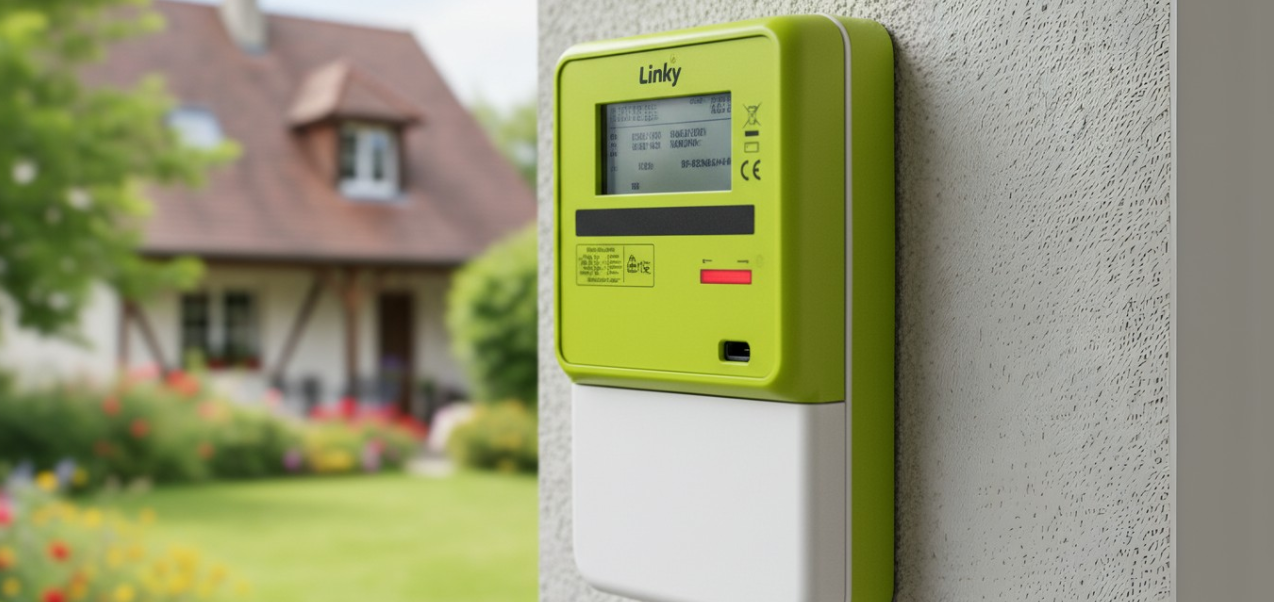 Compteur Linky indiquant les nouvelles plages horaires des heures creuses 2025.